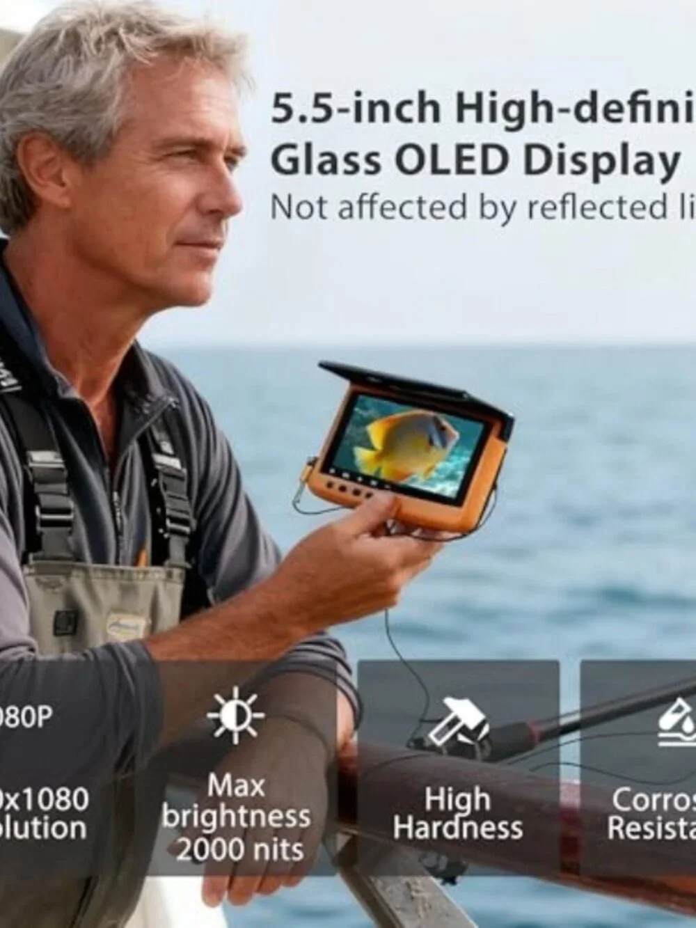 IP68 Waterproof Underwater Fishing Camera with Monitor | All-in-One Portable Fis